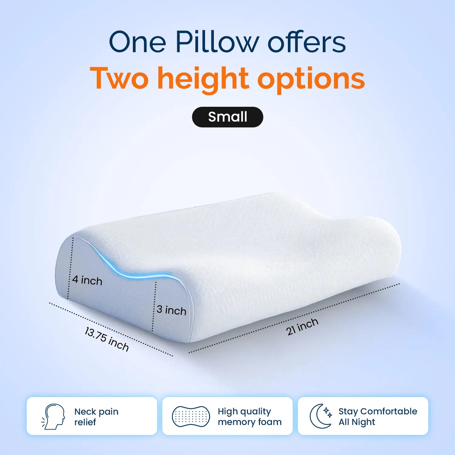 Contour Memory Foam Pillow for Neck & Spine Support